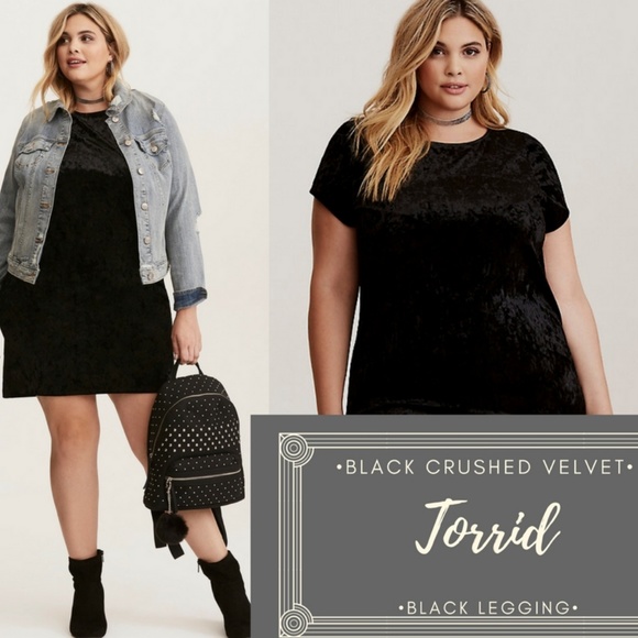 torrid Dresses & Skirts - NWOTs Torrid Crushed Velvet T-Shirt Dress 0, 1X